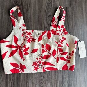 Haver & Blair Red and White Crop Top NEW